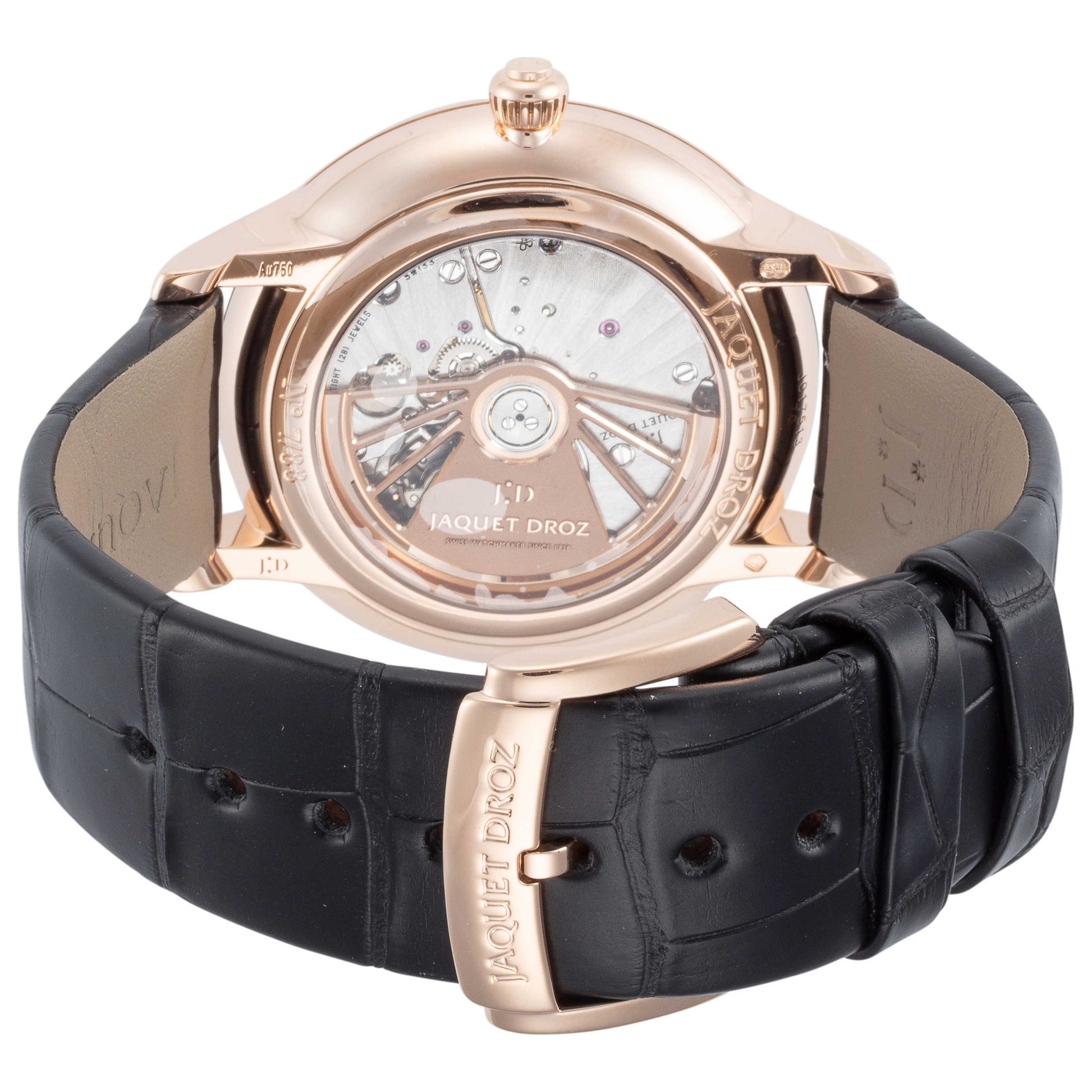 Back view of Jaquet Droz Grande Heure Minute Calendar Men's Automatic Watch J017513270