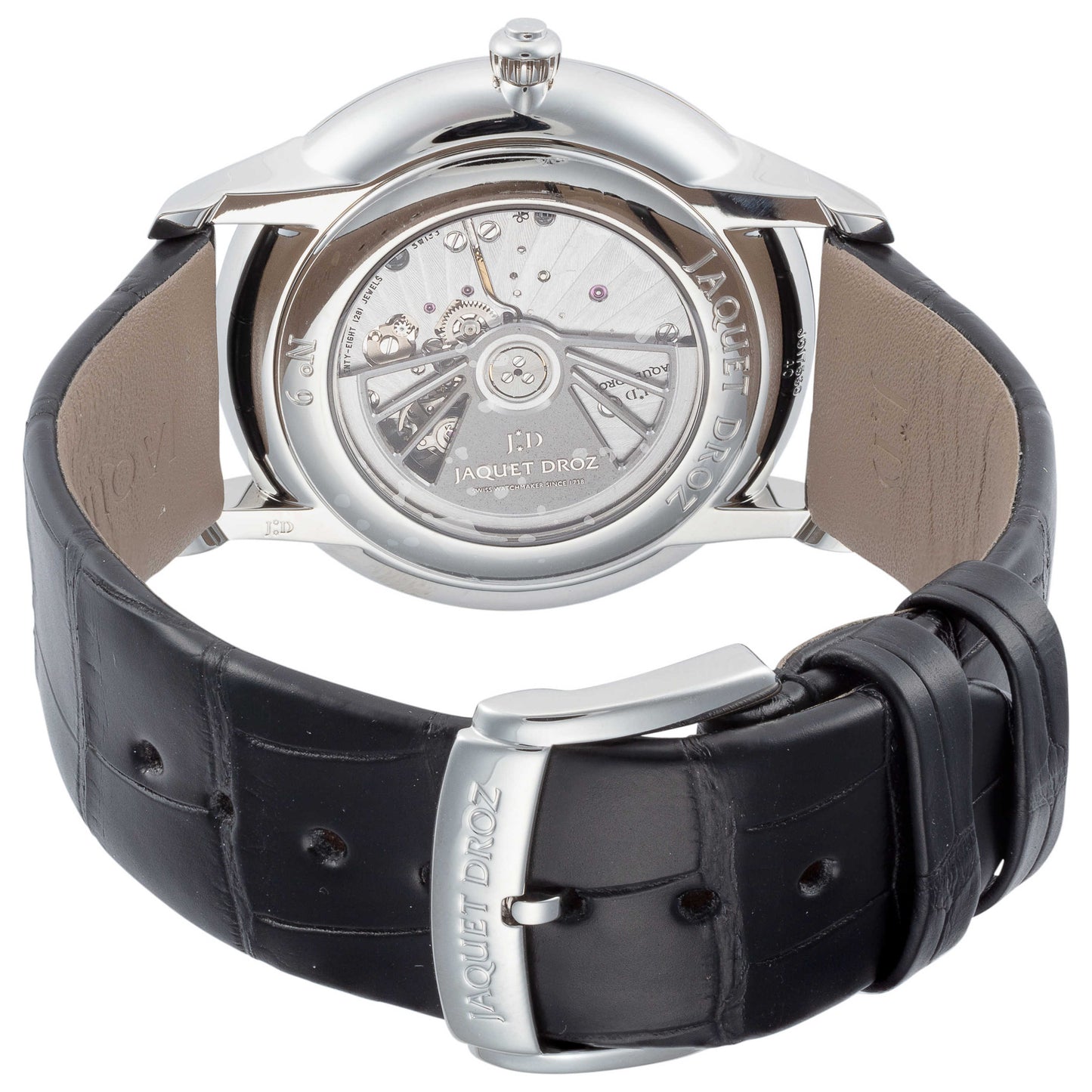 Back view of Jaquet Droz Grande Heure Minute Calendar Men's Automatic Watch J017530240