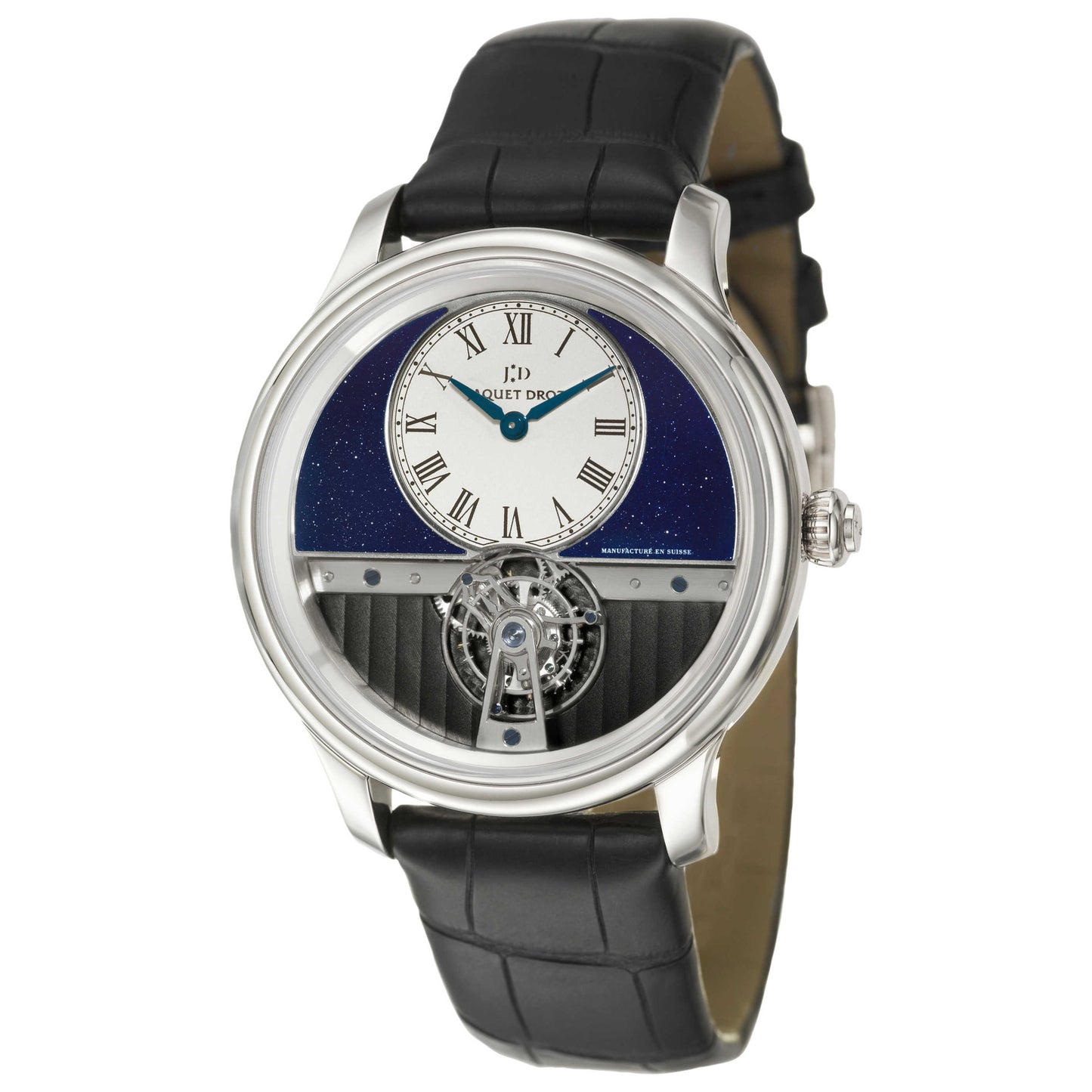 Front view of Jaquet Droz Complication La Chaux-De-Fonds Men's Manual-Wind Watch J023034217