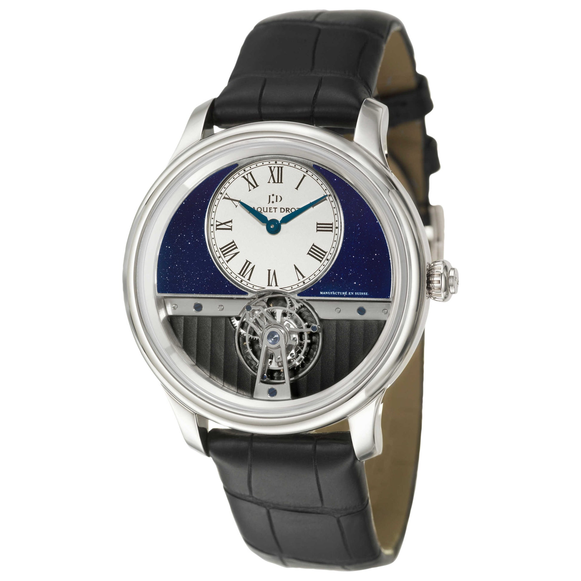 Front view of Jaquet Droz Complication La Chaux-De-Fonds Men's Manual-Wind Watch J023034217