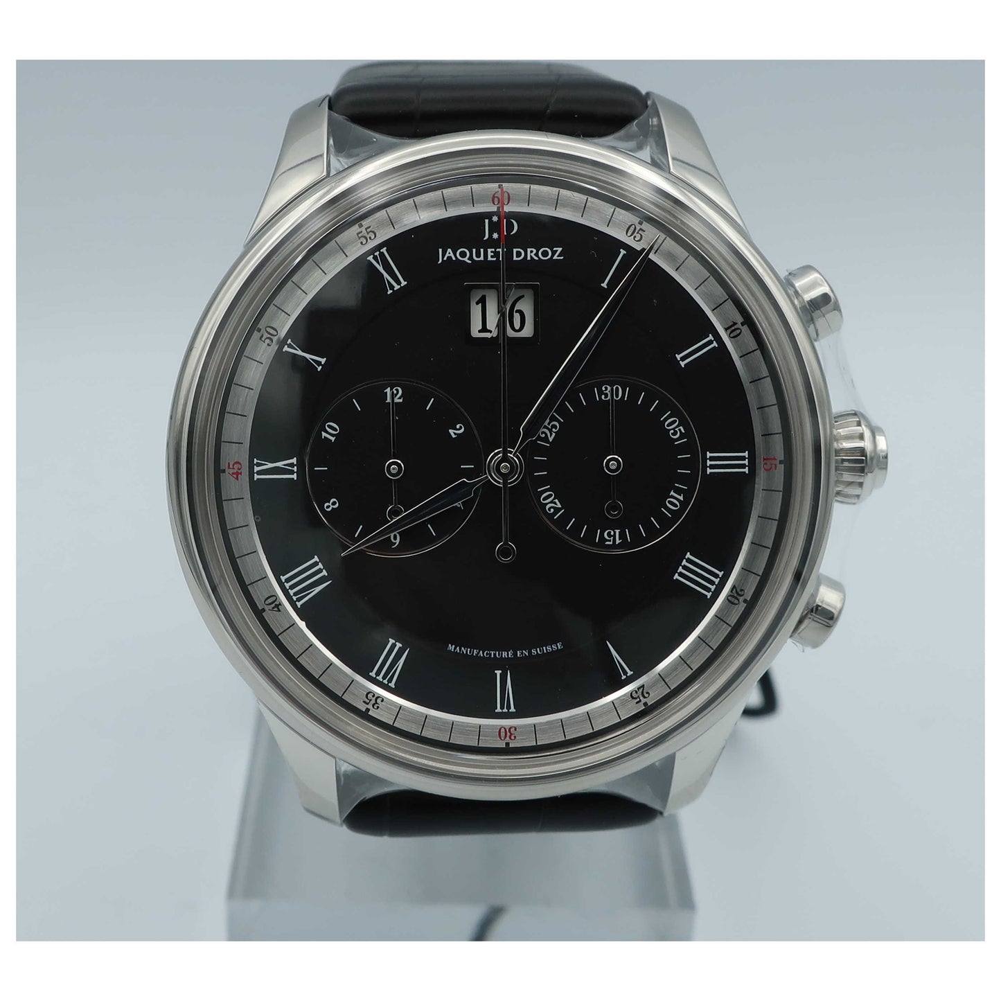 Front view of Jaquet Droz Complication La Chaux-De-Fonds Men's Automatic Watch J024030201-SD