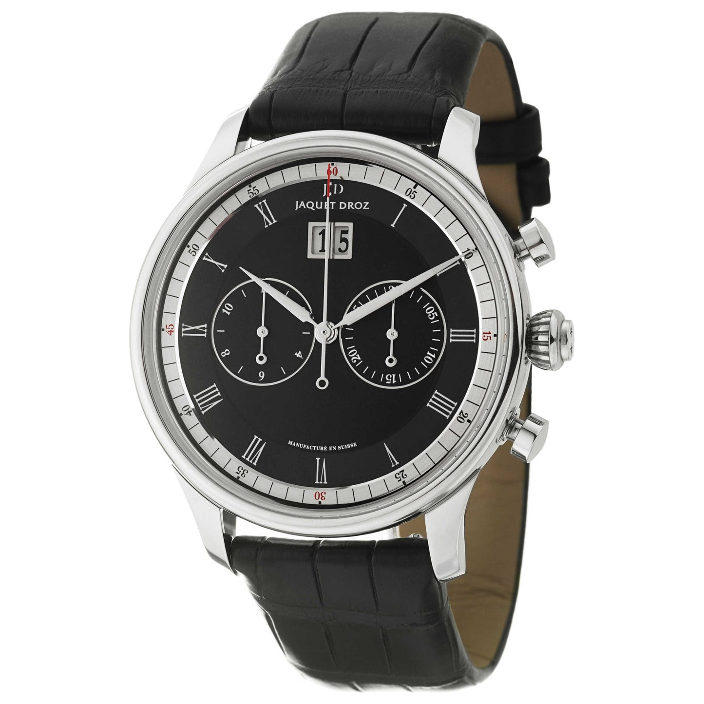 Front view of Jaquet Droz Complication La Chaux-De-Fonds Men's Automatic Watch J024030201