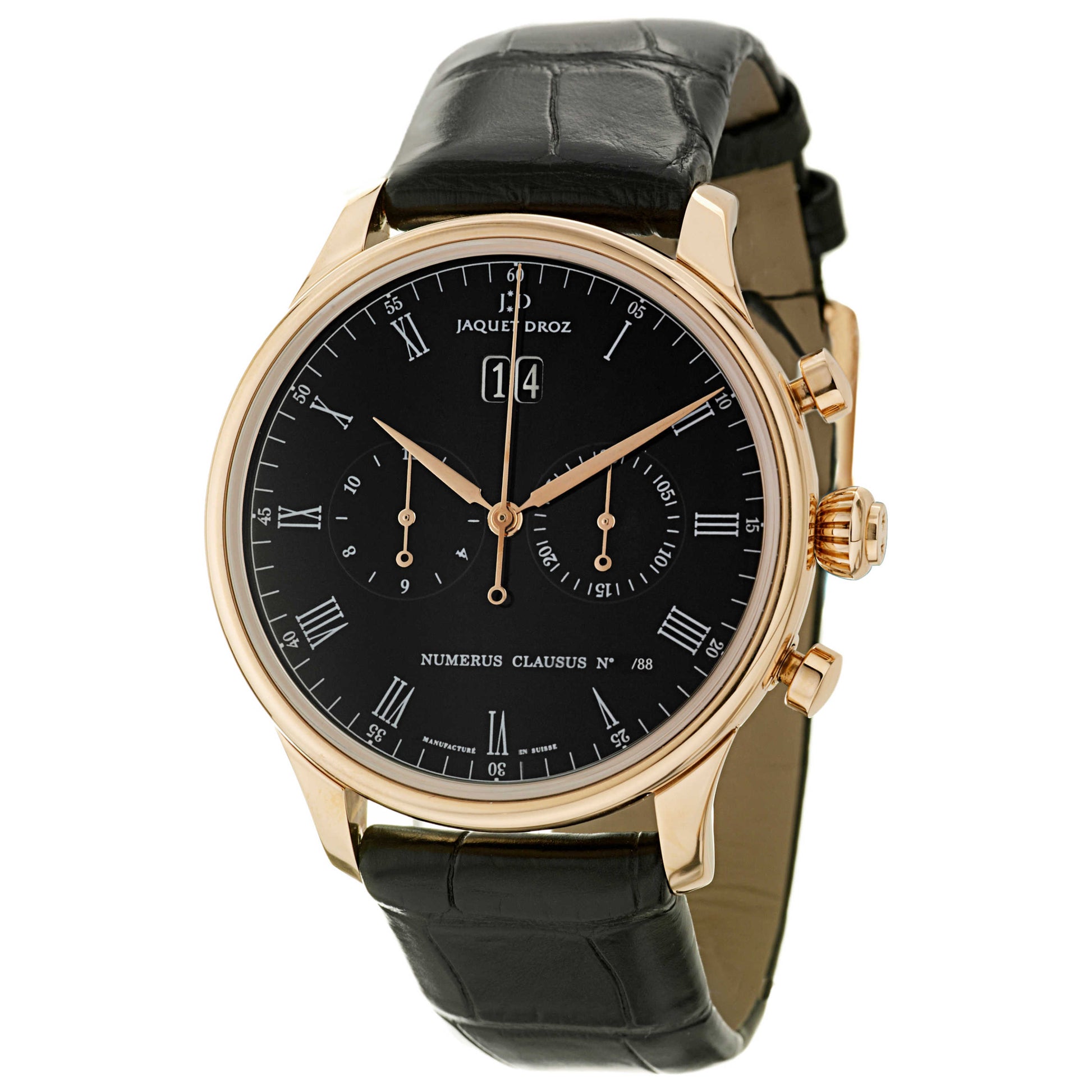 Front view of Jaquet Droz Complication La Chaux-De-Fonds Men's Automatic Watch J024033201