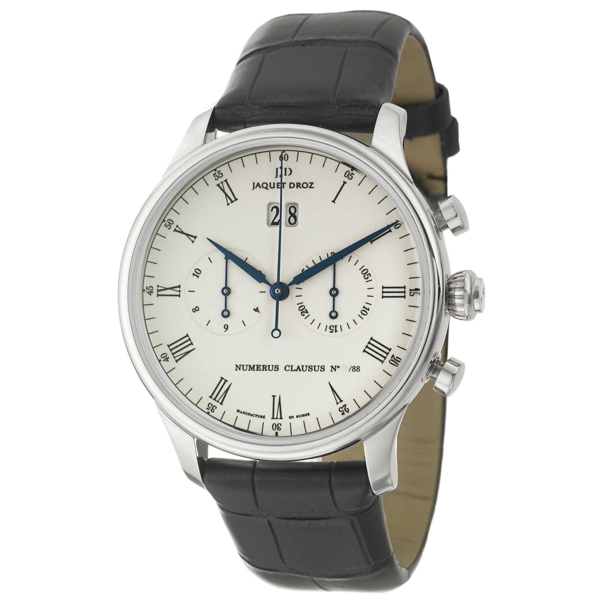 Front view of Jaquet Droz Complication La Chaux-De-Fonds Men's Automatic Watch J024034201