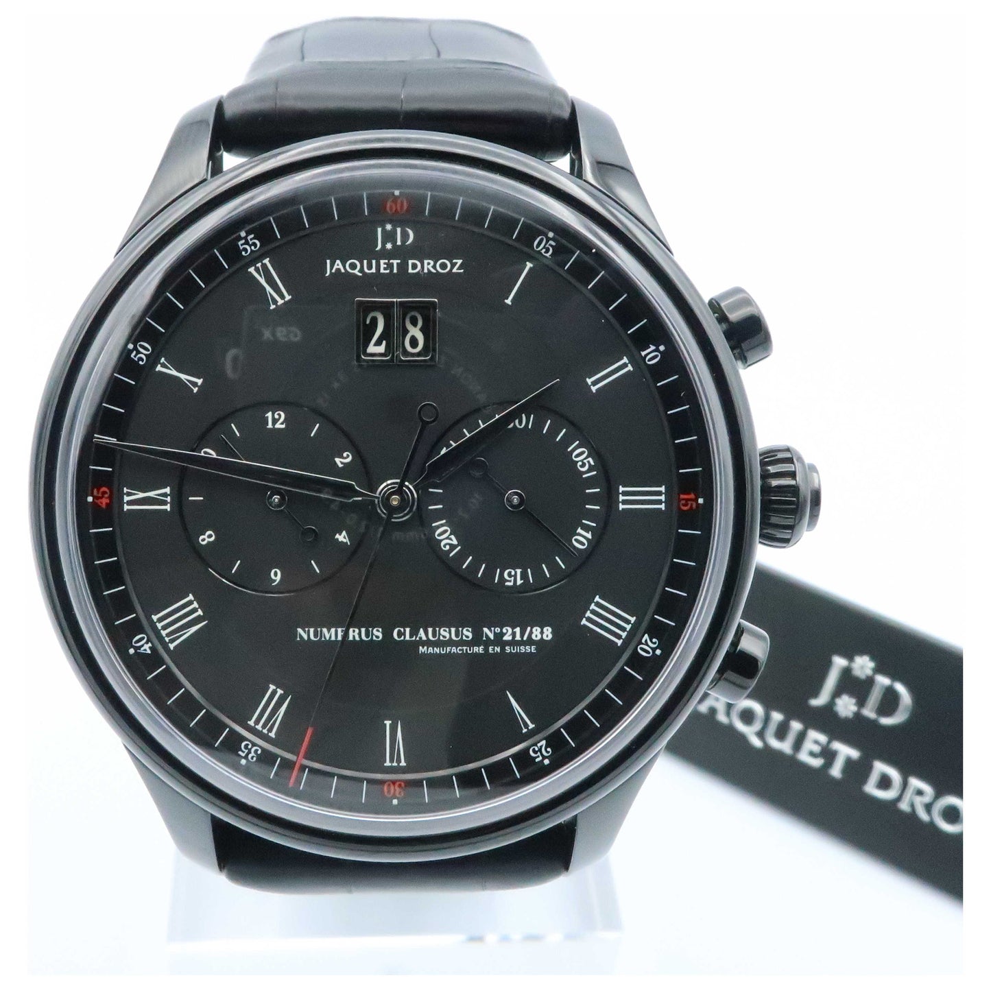 Front view of Jaquet Droz Complication La Chaux-De-Fonds Men's Automatic Watch J024038201-SD