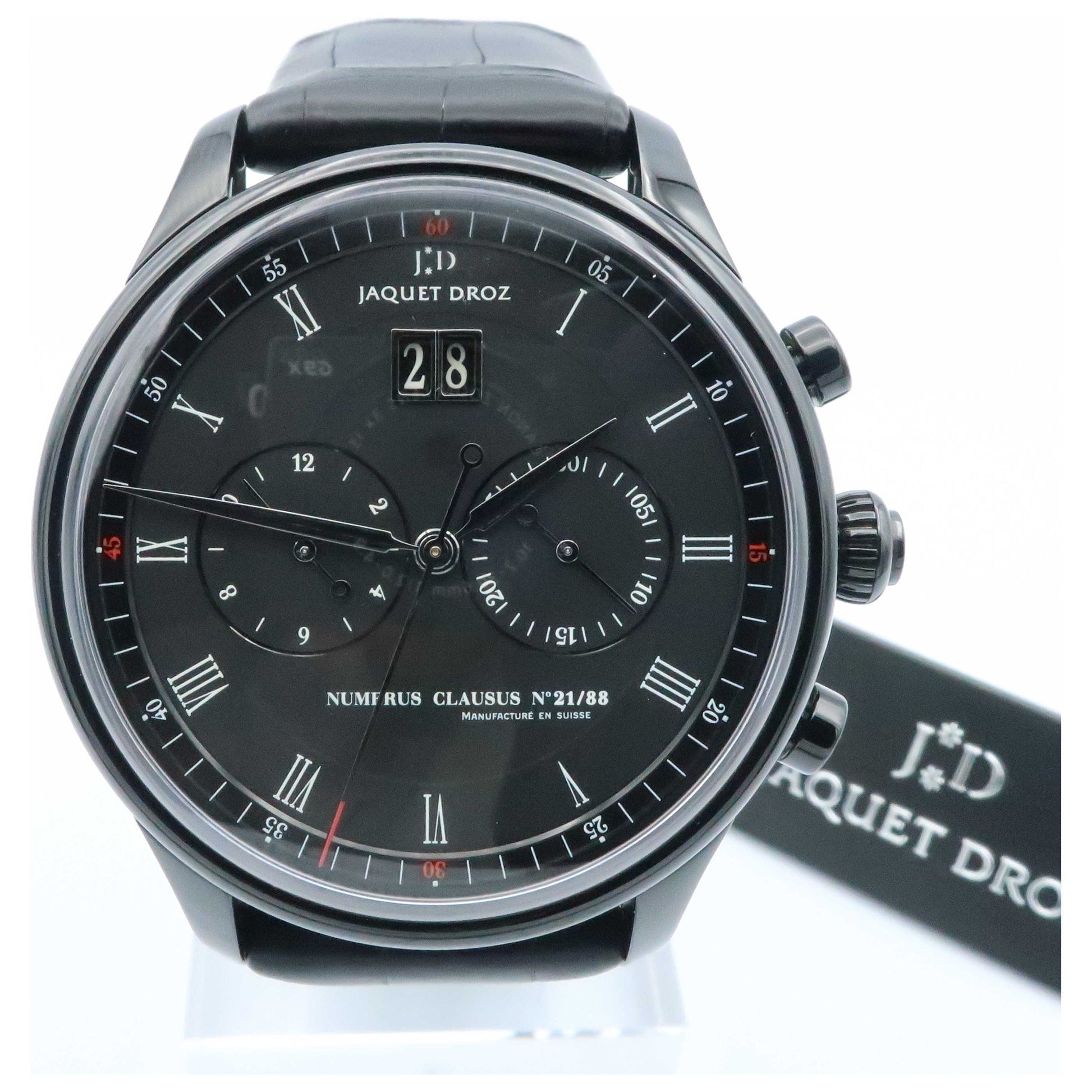 Front view of Jaquet Droz Complication La Chaux-De-Fonds Men's Automatic Watch J024038201-SD