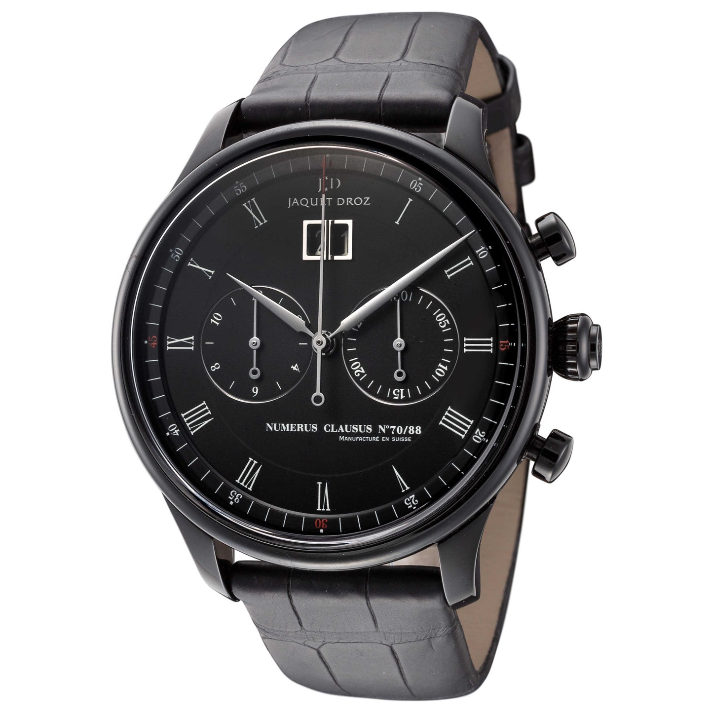 Front view of Jaquet Droz Astrale Chronograph Grande Date Men's Automatic Watch J024038201