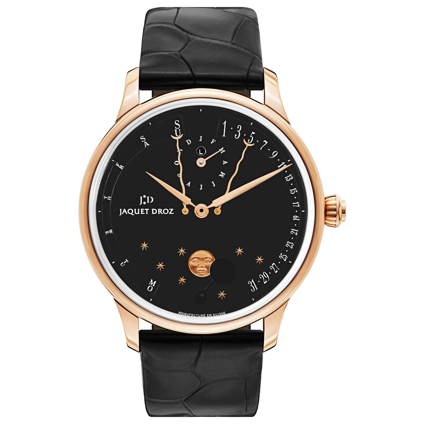 Front view of Jaquet Droz Astrale Men's Automatic Watch J030533200