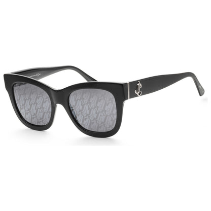 Front view of Jimmy Choo Fashion Women's Sunglasses JAN-S-MS-1-3-52-BLACK-AILVER