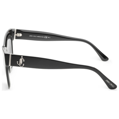 Left view of Jimmy Choo Fashion Women's Sunglasses JAN-S-MS-1-3-52-BLACK-AILVER