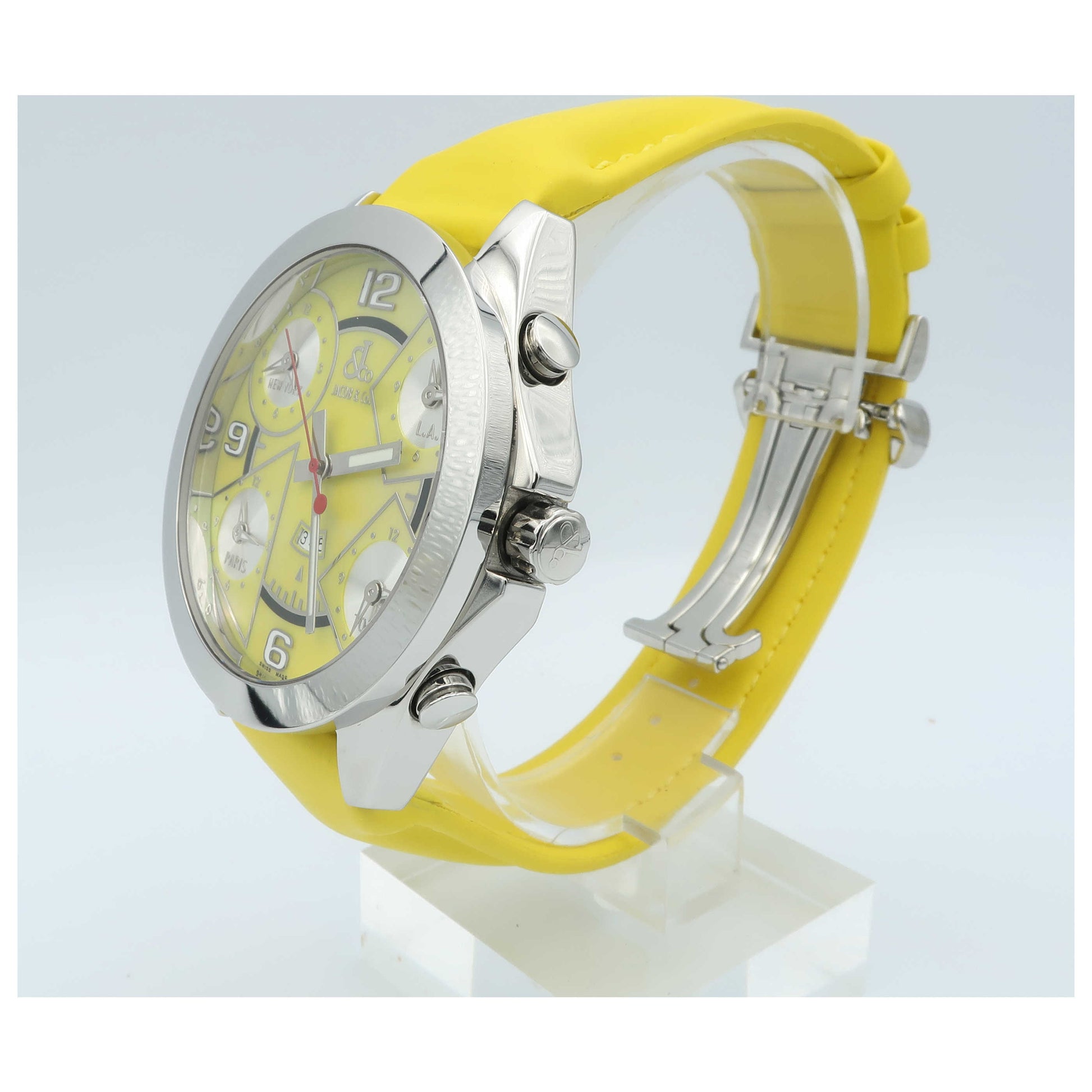 Jacob & Co. Five Time Zone Men's Swiss Quartz (Battery-Powered) Watch JC-21-SD2 - Image #4