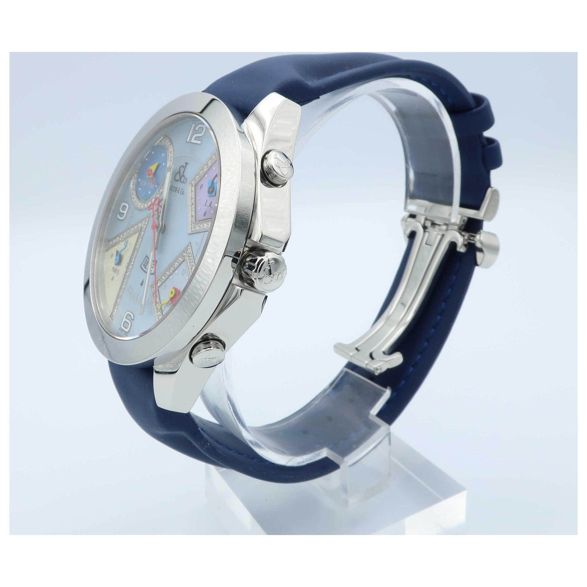 Jacob & Co. Five Time Zone Men's Swiss Quartz (Battery-Powered) Watch JC-23DA-SD2 - Image #4