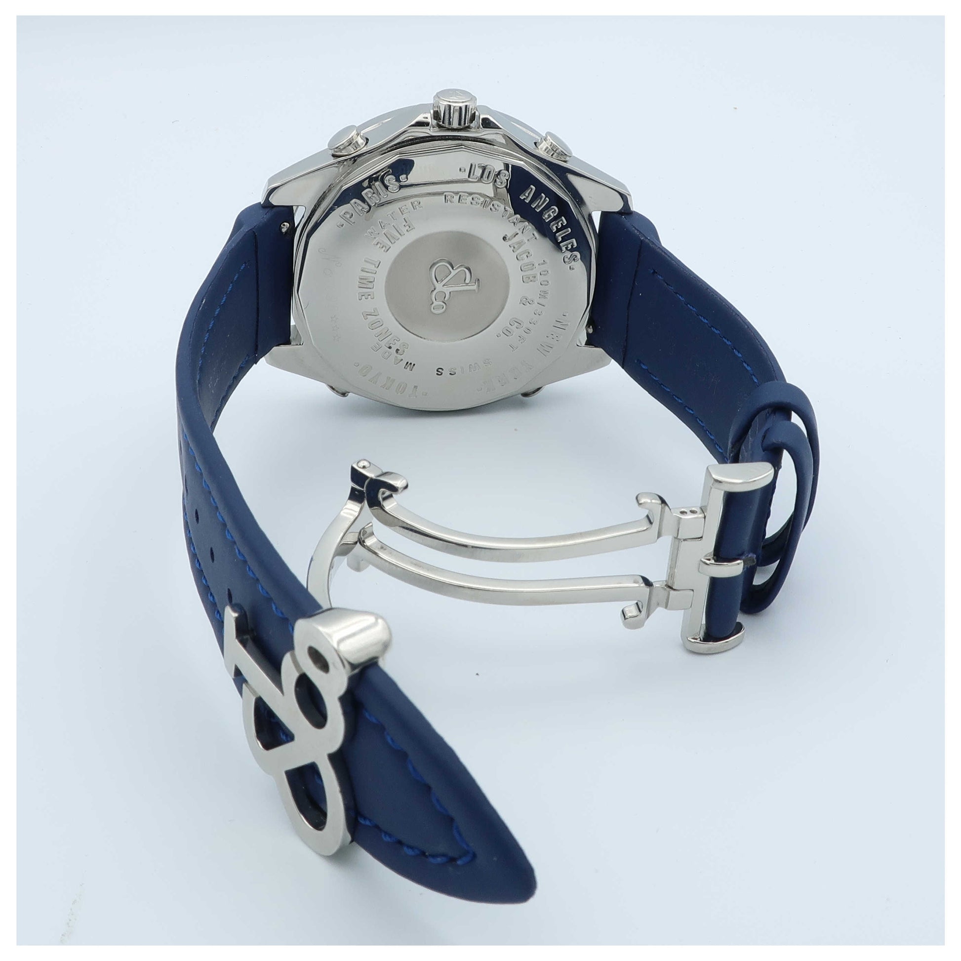 Jacob & Co. Five Time Zone Men's Swiss Quartz (Battery-Powered) Watch JC-8-SD2 - Image #7