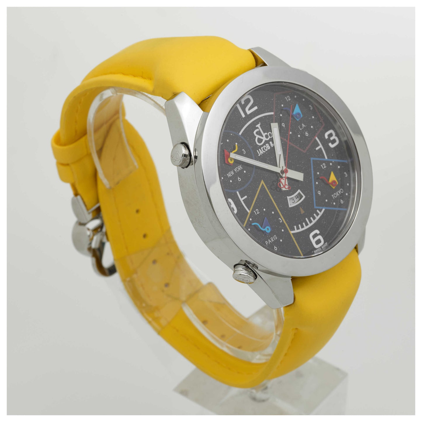 Jacob & Co. Five Time Zone Men's Swiss Quartz (Battery-Powered) Watch JC-80-SDV - Image #3