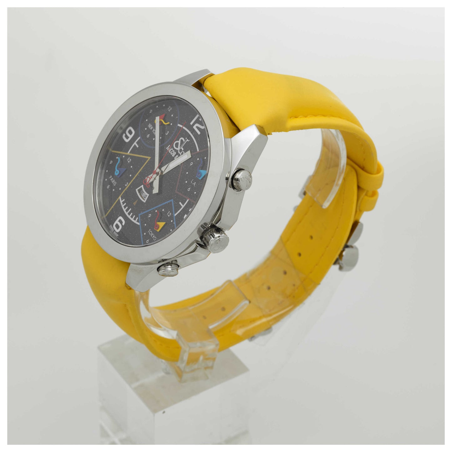 Jacob & Co. Five Time Zone Men's Swiss Quartz (Battery-Powered) Watch JC-80-SDV - Image #4