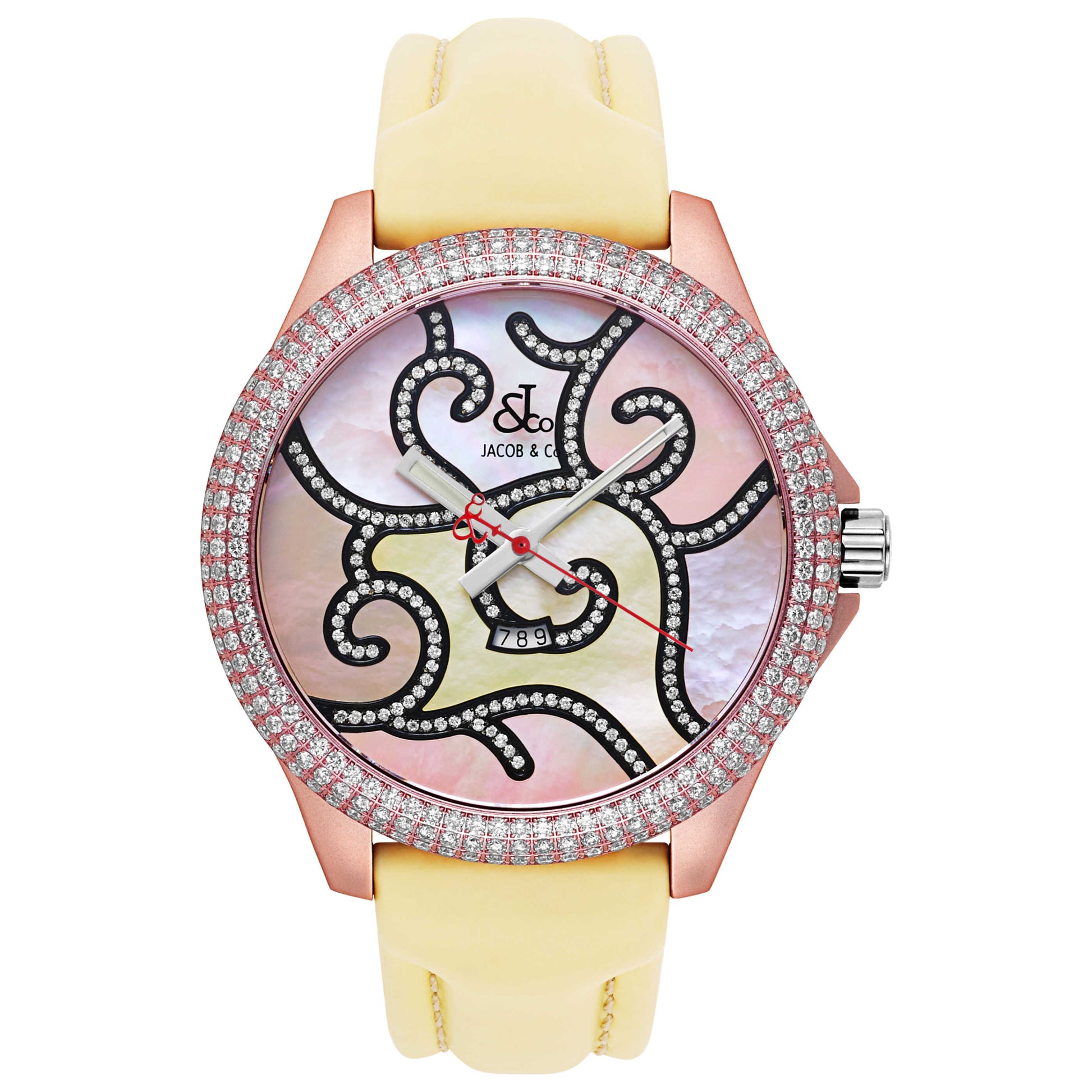 Front view of Jacob & Co. One Time Zone Unisex Swiss Quartz (Battery-Powered) Watch JC-TZ11