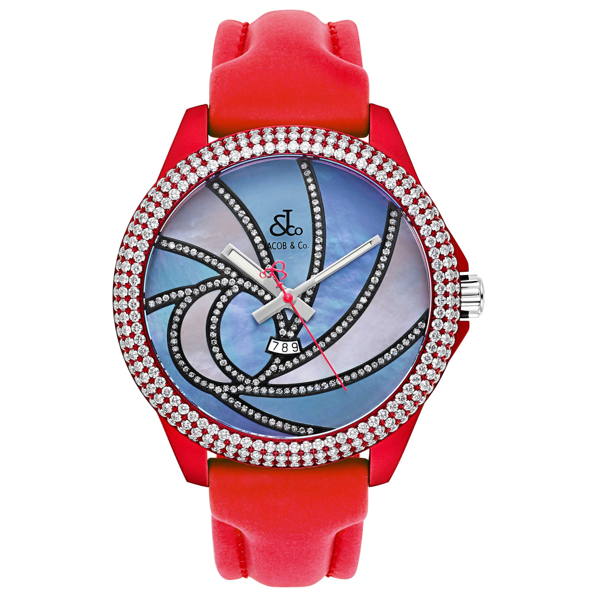 Front view of Jacob & Co. One Time Zone Men's Swiss Quartz (Battery-Powered) Watch JC-TZ8