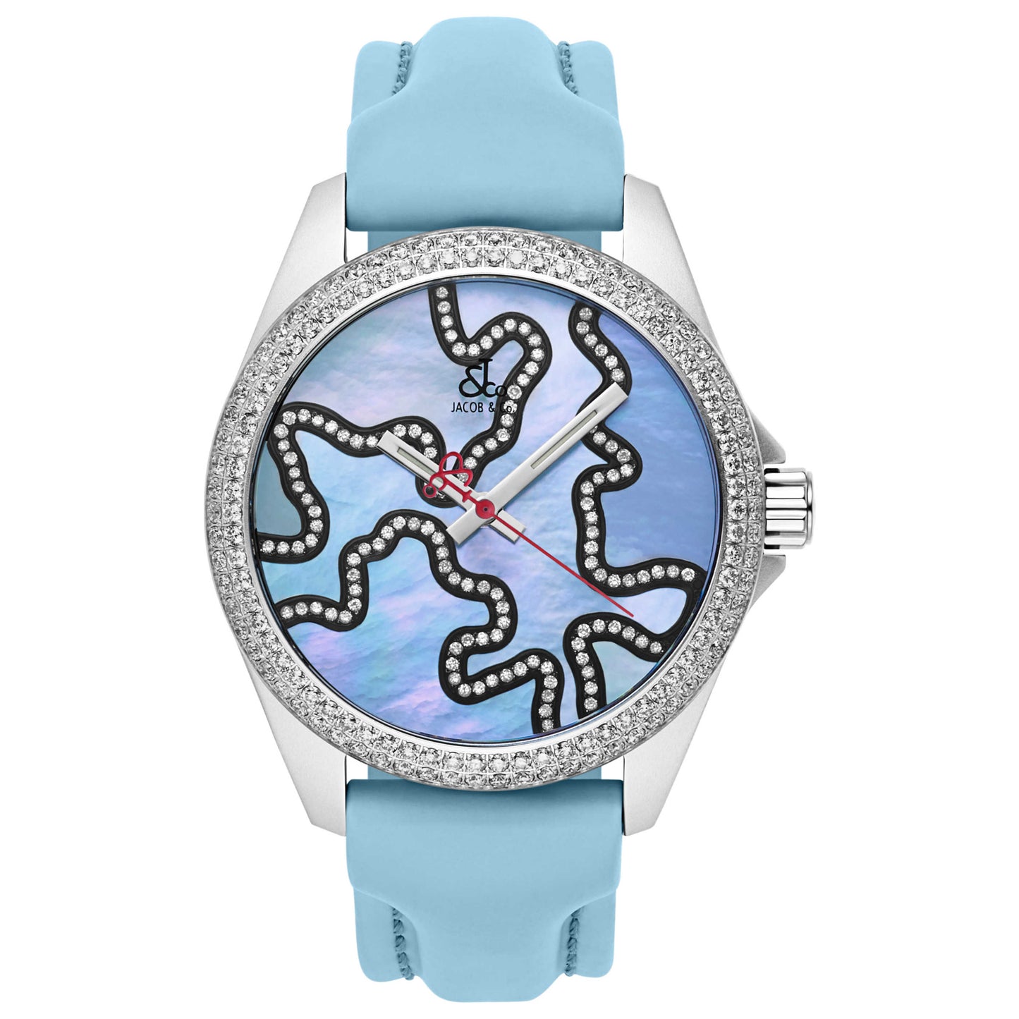 Front view of Jacob & Co. One Time Zone Unisex Swiss Quartz (Battery-Powered) Watch JC-TZM13