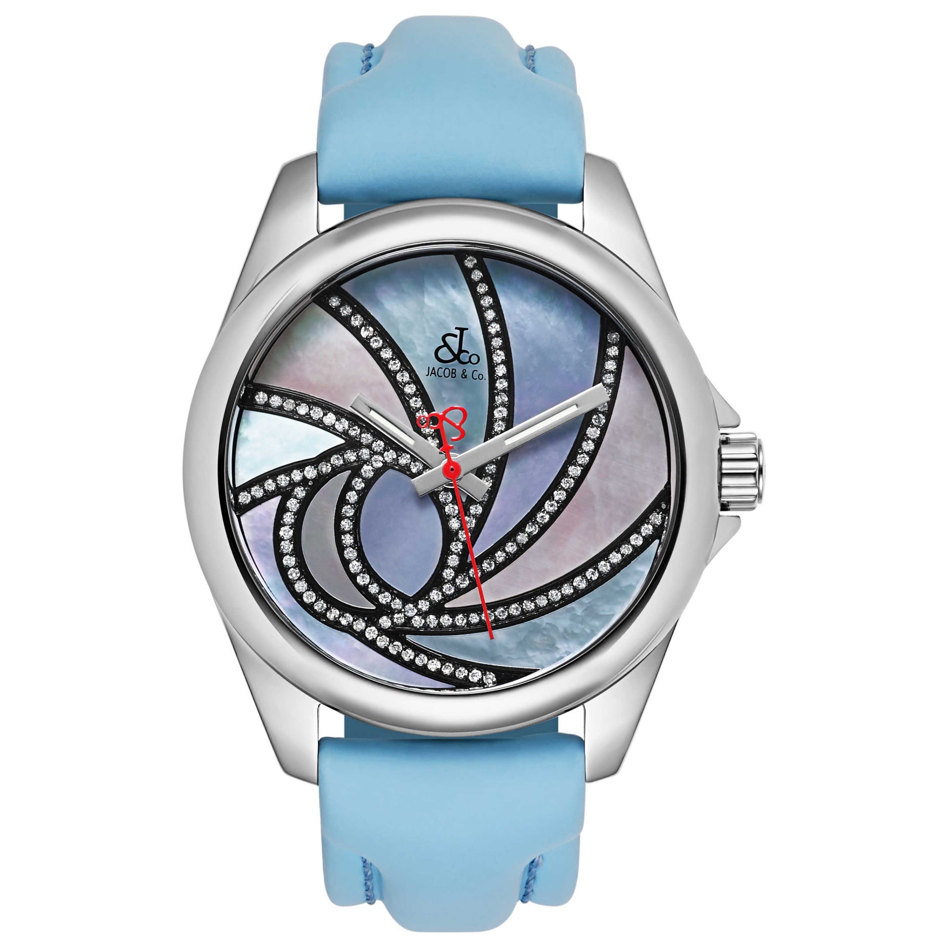 Front view of Jacob & Co. One Time Zone Unisex Swiss Quartz (Battery-Powered) Watch JC-TZM17