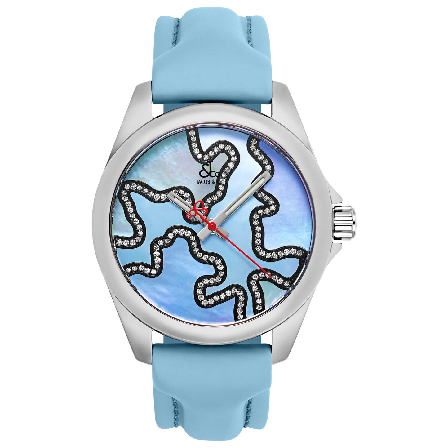 Front view of Jacob & Co. One Time Zone Unisex Swiss Quartz (Battery-Powered) Watch JC-TZM20