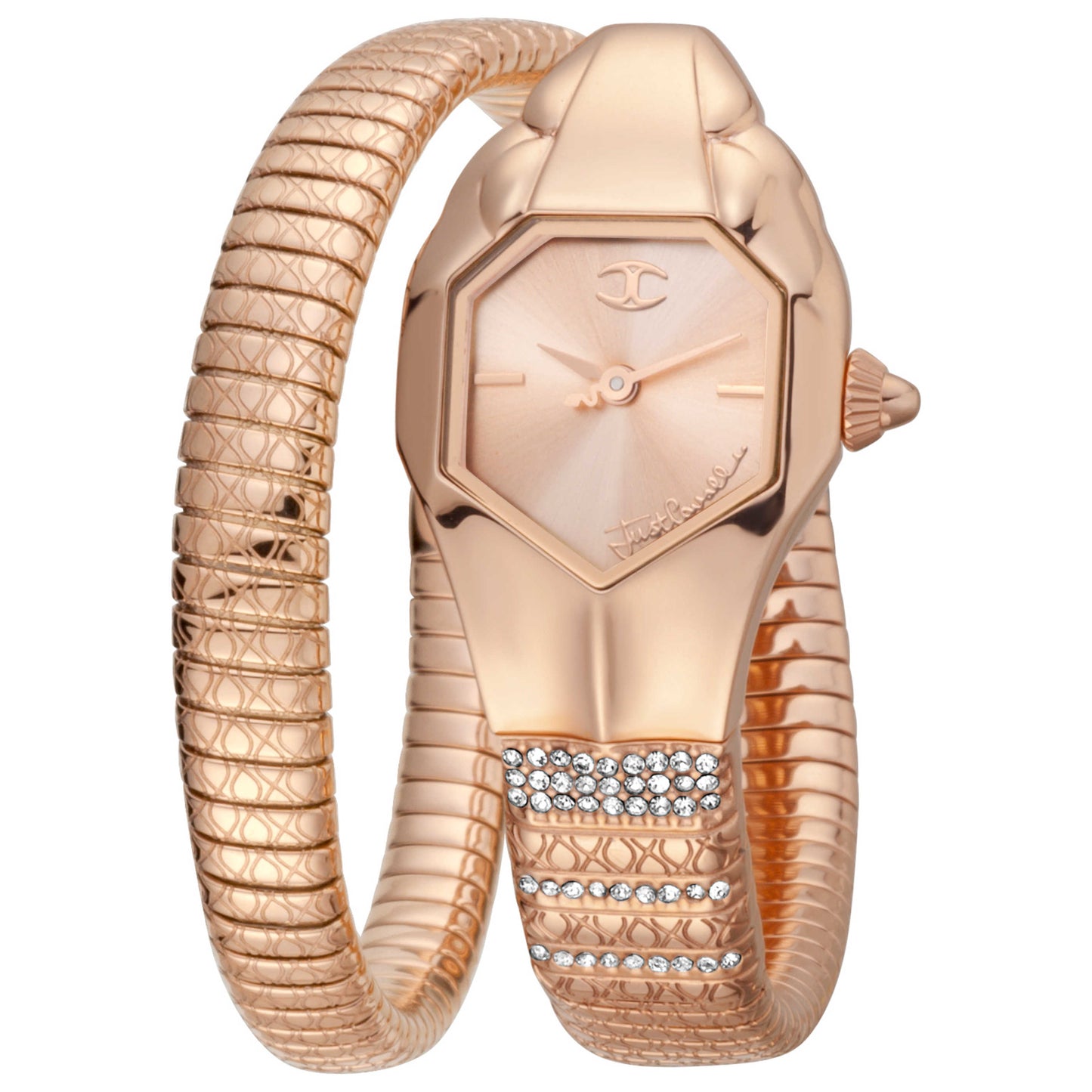 Front view of Just Cavalli Snake Women's Quartz Watch JC1L113M0035