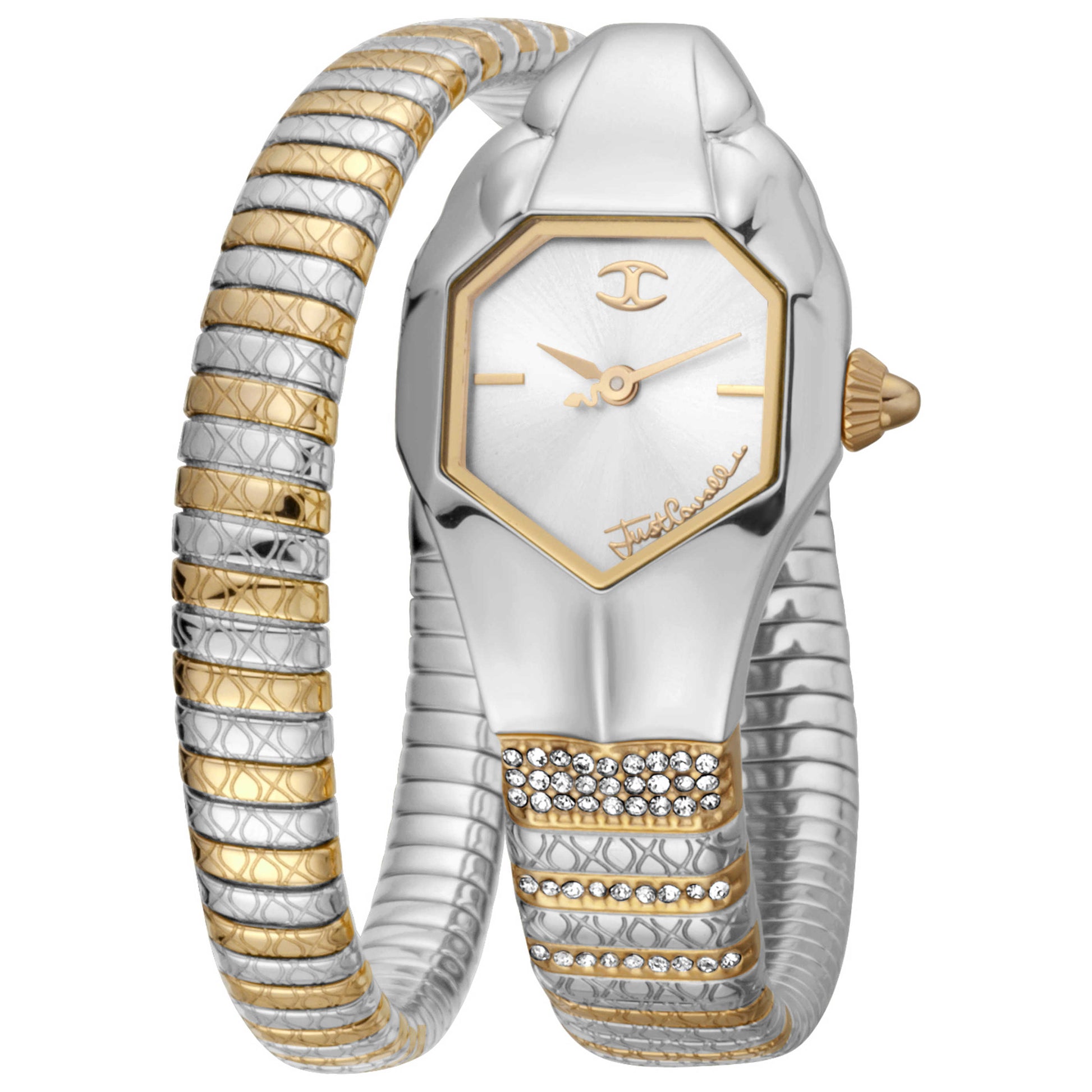 Front view of Just Cavalli Snake Women's Quartz Watch JC1L113M0045