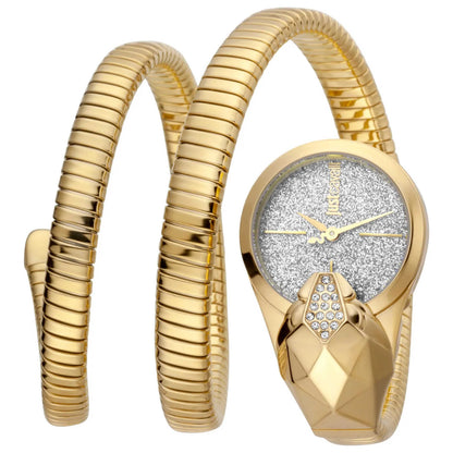 Front view of Just Cavalli Signature Snake Women's Quartz Watch JC1L114M0035