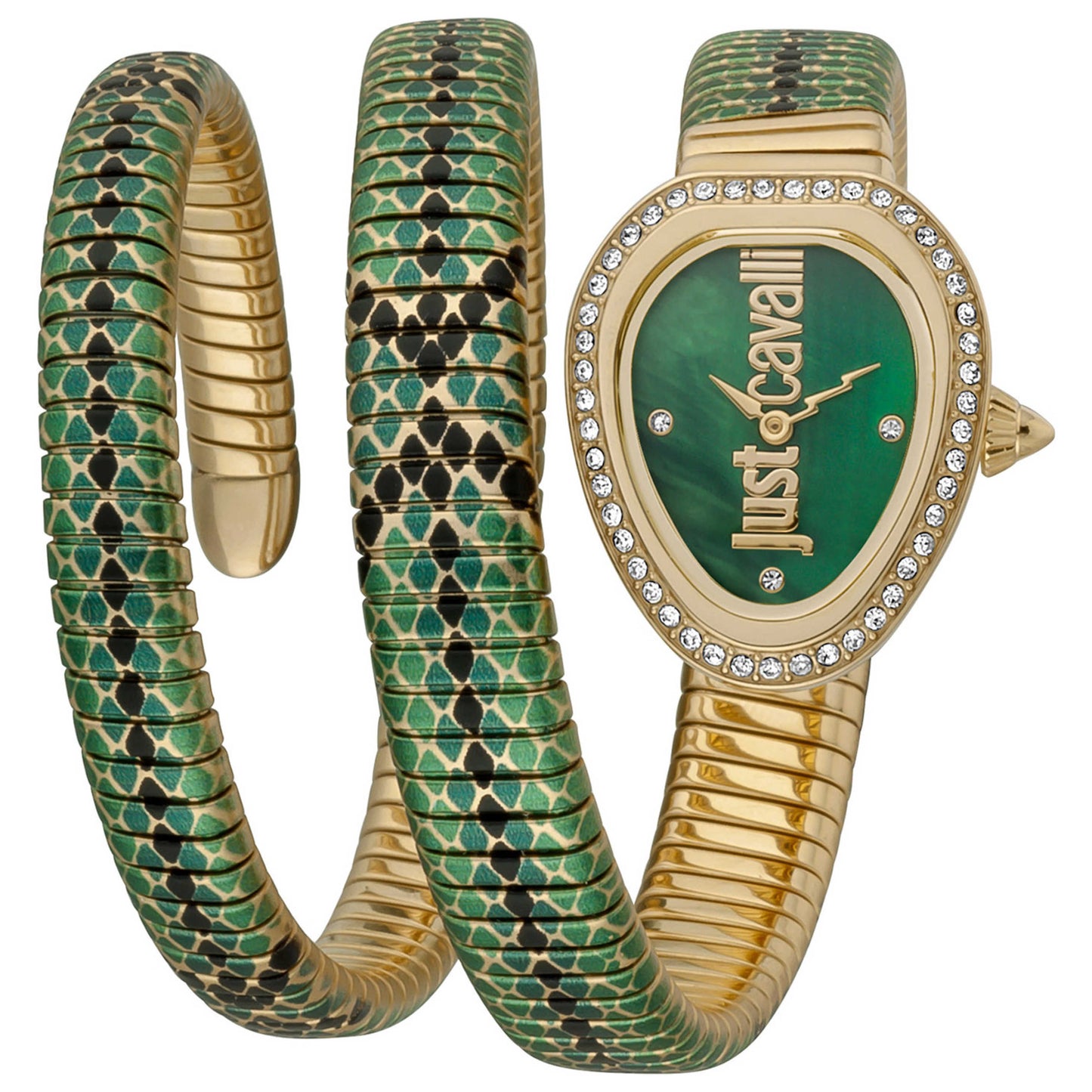 Front view of Just Cavalli Serpente Doppio Women's Quartz Watch JC1L163M0055