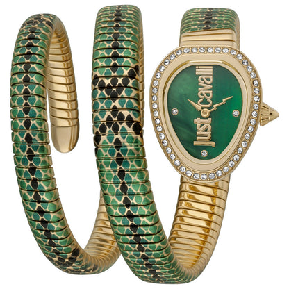 Front view of Just Cavalli Serpente Doppio Women's Quartz Watch JC1L163M0055