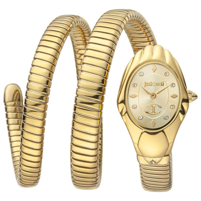 Front view of Just Cavalli Signature Snake Emozioni Women's Quartz Watch JC1L184M0025