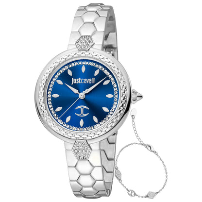Front view of Just Cavalli Signature Snake Women's Quartz Watch JC1L205M0045