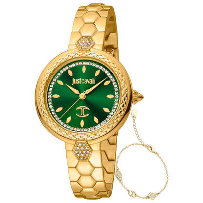 Front view of Just Cavalli Snake Creazione Women's Quartz Watch JC1L205M0065
