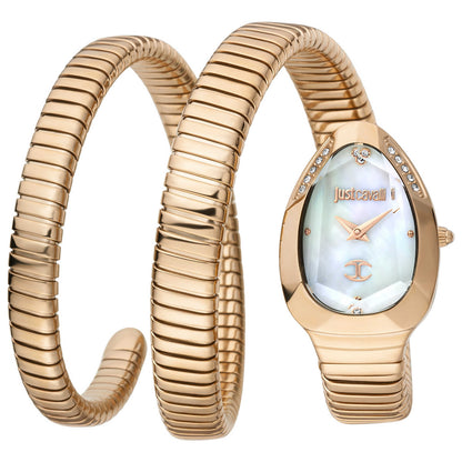 Front view of Just Cavalli Signature Snake Women's Quartz Watch JC1L209M0055