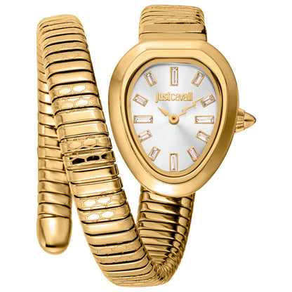 Front view of Just Cavalli Signature Snake Women's Quartz Watch JC1L222M0025