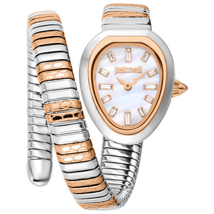 Front view of Just Cavalli Signature Snake Women's Quartz Watch JC1L222M0065