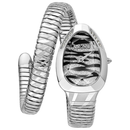 Front view of Just Cavalli Signature Snake Women's Quartz Watch JC1L225M0025
