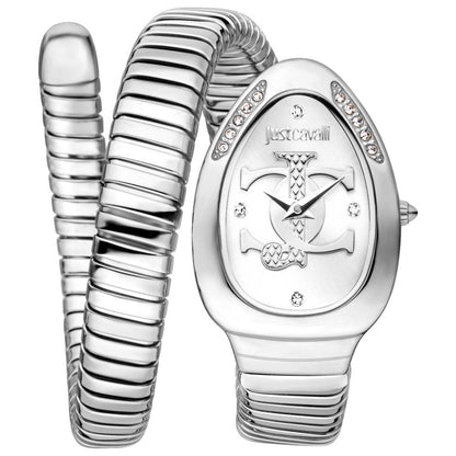 Front view of Just Cavalli Signature Snake Women's Quartz Watch JC1L227M0015