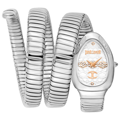 Front view of Just Cavalli Signature Snake Women's Quartz Watch JC1L232M0015