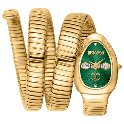 Front view of Just Cavalli Signature Snake Women's Quartz Watch JC1L232M0035