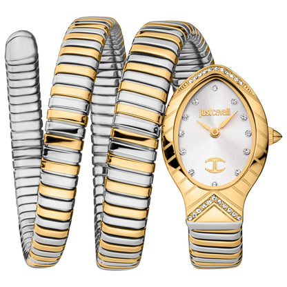 Front view of Just Cavalli Signature Snake Women's Quartz Watch JC1L248M0055