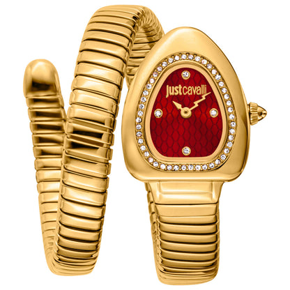 Front view of Just Cavalli Signature Snake Women's Quartz Watch JC1L249M0025
