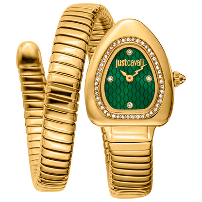 Front view of Just Cavalli Signature Snake Women's Quartz Watch JC1L249M0035