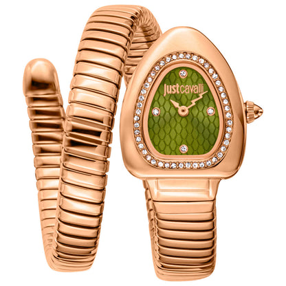 Front view of Just Cavalli Signature Snake Women's Quartz Watch JC1L249M0045