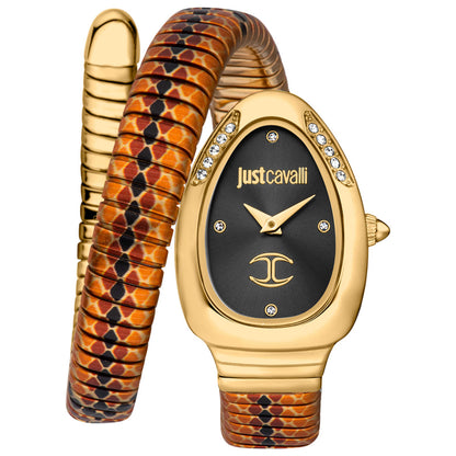 Front view of Just Cavalli Signature Snake Women's Quartz Watch JC1L251M0055