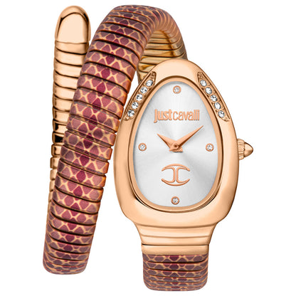 Front view of Just Cavalli Signature Snake Women's Quartz Watch JC1L251M0065