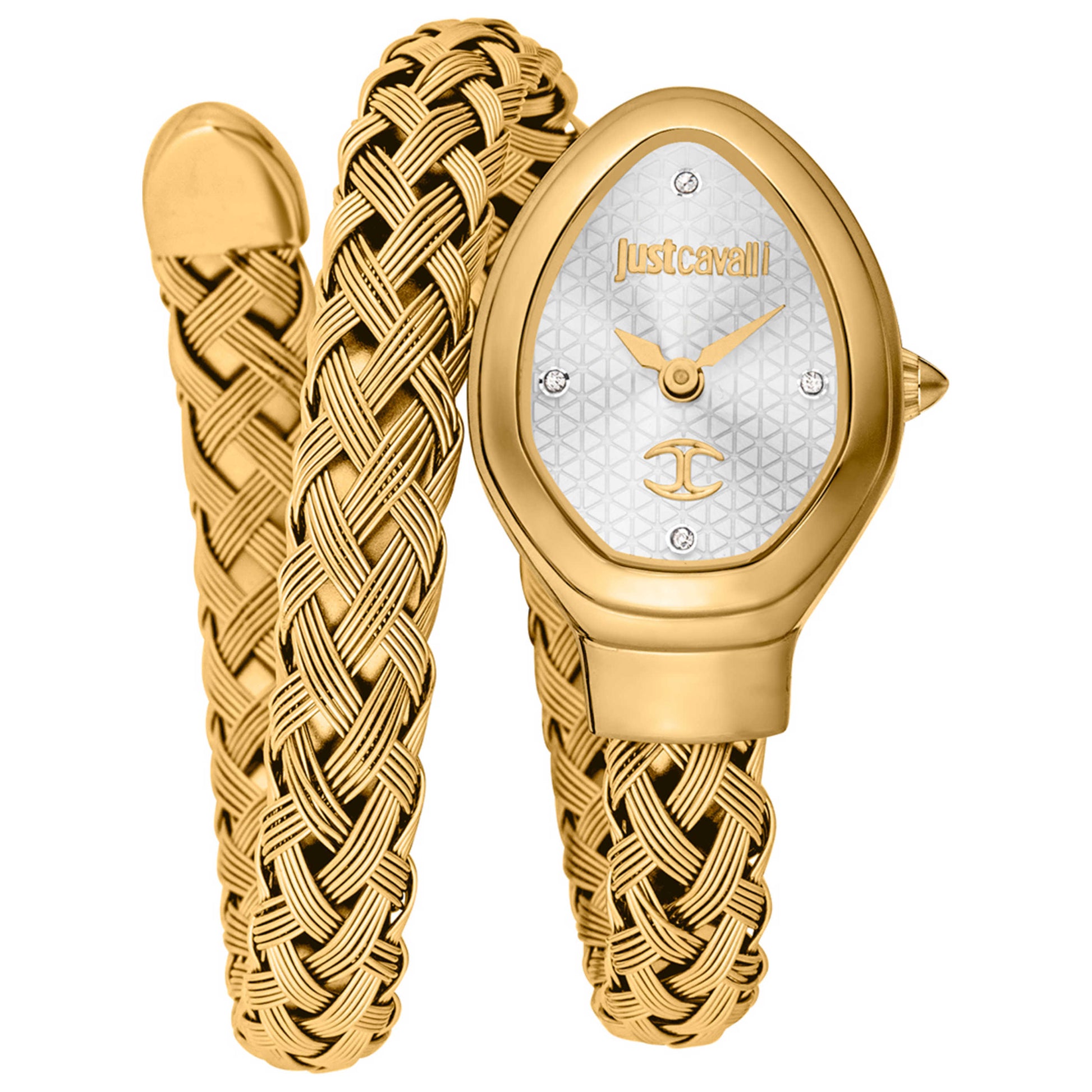 Front view of Just Cavalli Signature Snake Women's Quartz Watch JC1L264M0025