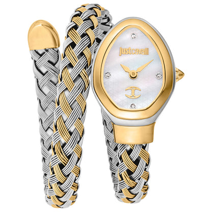 Front view of Just Cavalli Signature Snake Women's Quartz Watch JC1L264M0055
