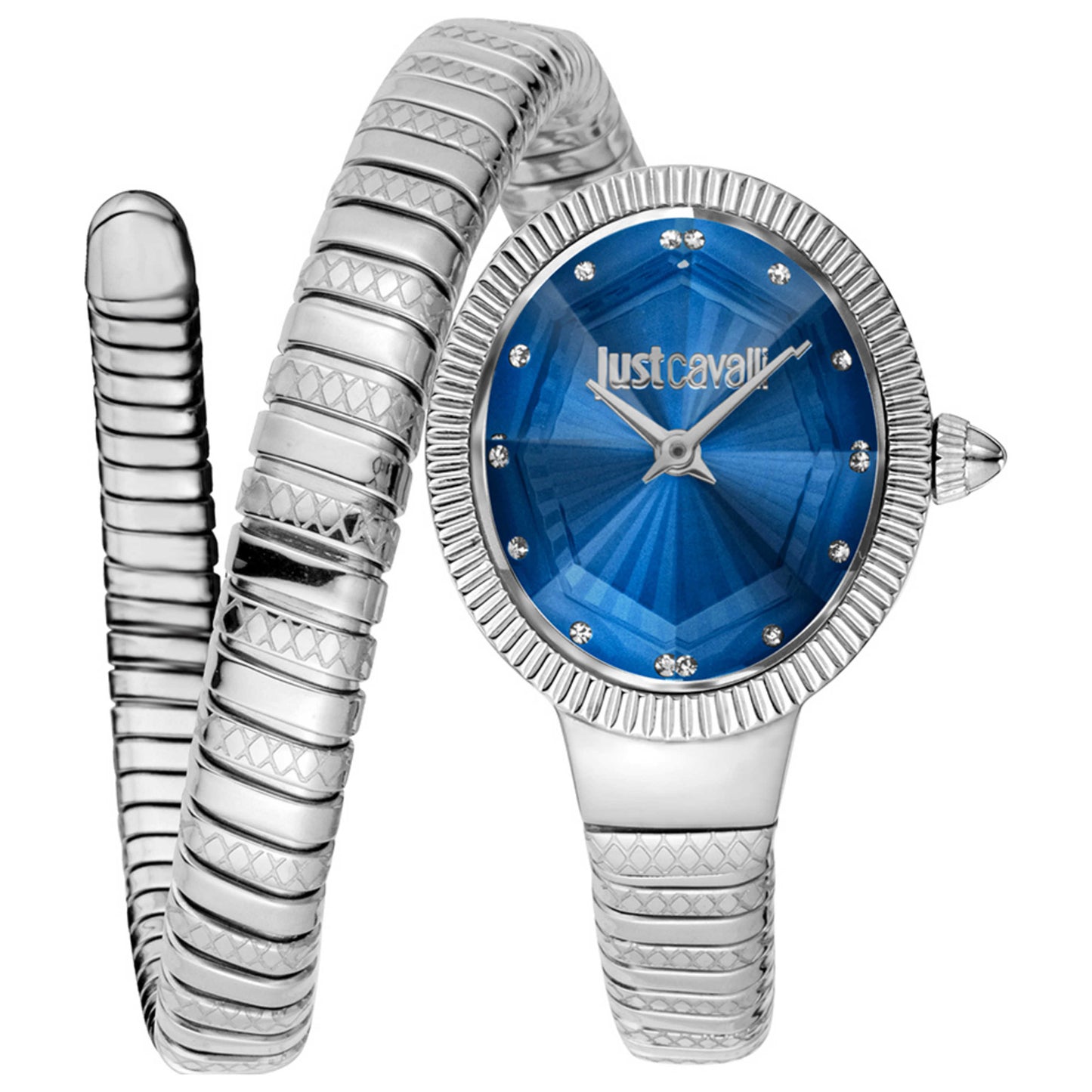 Front view of Just Cavalli Signature Snake Women's Quartz Watch JC1L268M0015