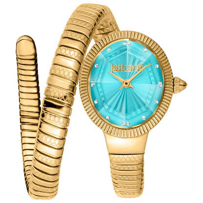 Front view of Just Cavalli Signature Snake Women's Quartz Watch JC1L268M0035