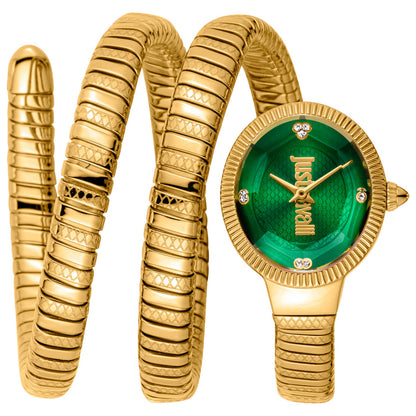 Front view of Just Cavalli Signature Snake Women's Quartz Watch JC1L269M0035
